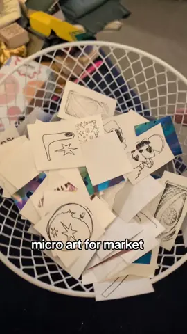 micro art for my first art market! variety of stamped pieces, original sketches and abstract watercolor! thinking of having these at 2/$1 #art #artmarket 