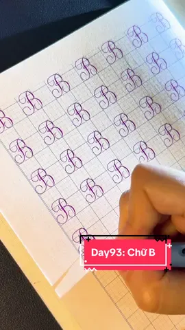 Day 93: Luyện viết chữ B hoa 🍃 #tieuhoc #chuchuantieuhoc #chuviettay #luyenchudep #chudeptiktok 