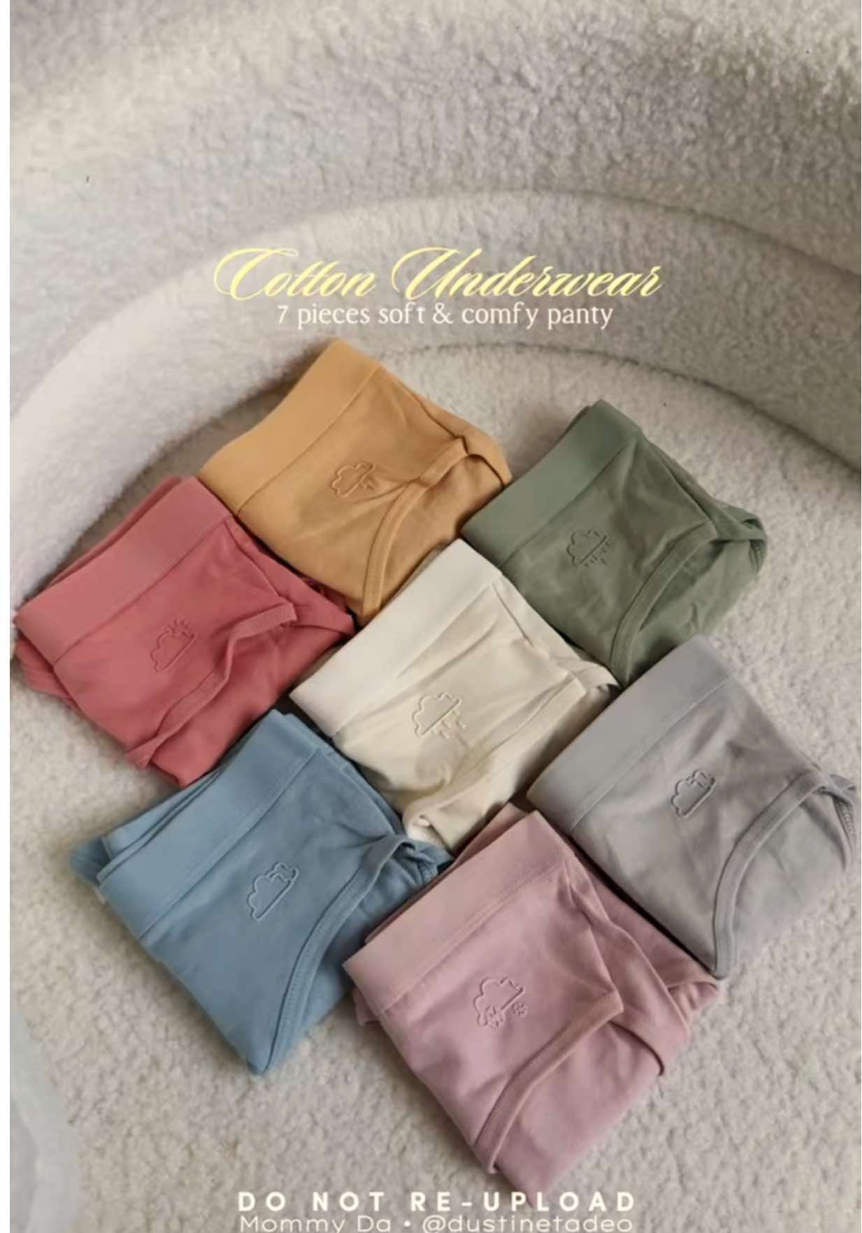 7 days of cotton comfort! Because self-care starts with what’s under there.  #womenunderwear #panties #cottonpanties #underwear #cottonunderwear 