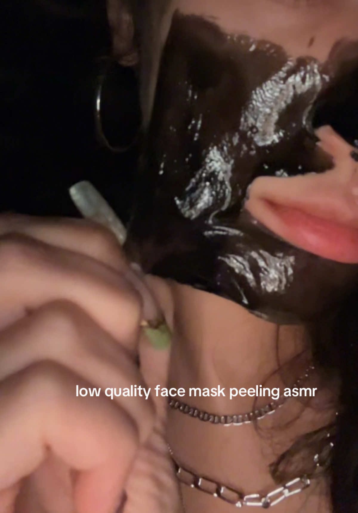 🖤 #lowqualityasmr #peeloffmask #skincare 