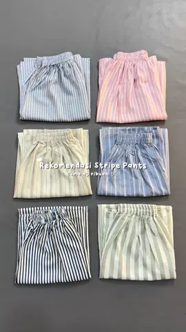 daripada galau mending beli semua warna 😭💗🤙🏻 @kallyoutfit #stripepants #celanadaily #celanarayon #celanawanita #kallyoutfit 