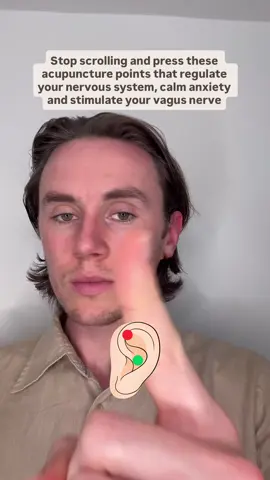Two Points for Quick Reset Find the points 👉🏼Sympathetic (red) – Slide a finger along the upper inner rim of your ear until the ridge disappears into a small hollow. That dip is your target. 👉🏼Liver (green) – From there, drop straight into the bowl-shaped center just above the ear-canal opening. Feel for the deepest part. Reset routine 😌Ground yourself with one slow inhale through the nose, exhale through the mouth. 👉🏼Using a clean finger or your AcuPen, work the Sympathetic point first: tiny clockwise circles for 20–30 s. 👉🏼Glide down to the Liver point and massage the same way for another 20–30 s. 👉🏼Take two deep breaths and notice the shift from wired to relaxed. Drop “RELAX” below and I’ll DM the AcuPen link - which is a fantastic tool to enhance your acupressure routines 🤎 #chinesemedicine #acupressure #acupuncture #tcm #healthhacks #wellness #alternativemedicine Never medical advice. Educational content only!