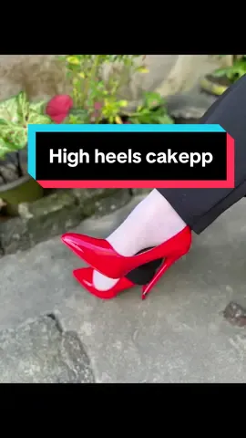 High heels red+stocking white, untuk pilihan warna lainnya langsung cek showcase atau keranjang.. #heels #sepatuwanita #stocking #fyp 