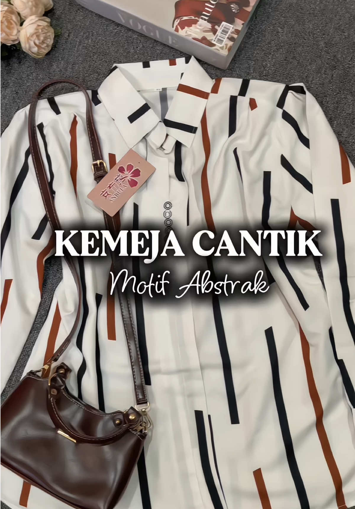 Kemeja cantik motif abstrak bahan adem katun poly #kemejakerja #kemejawanita #kemejacantik #kemejakatun #kemeja 