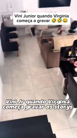 Vini Jr se escondendo dos storys da Virgínia, pois ela não dá sossego a ele.... #consantanderconecto  #zefelipe #virginia #anacastela 