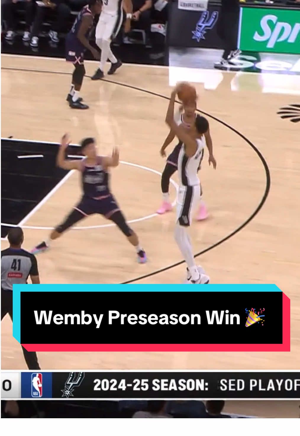 Wemby back at it again 👽 #NBA #basketball #wemby #victorwembanyama #spurs