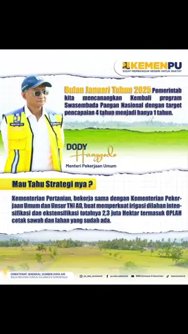 Hai Sobat Air..... 💧👷‍♀️👷‍♂️💧 Yuk cari tau informasi tentang Swasembada Pangan Indonesia serta tugas Kementerian Pekerjaan Umum dalam mendukung Program Swasembada pangan yang masuk kedalam Asta cita Pemerintah Tahun 2025 ini. 🌾 🌾YUK KITA  DUKUNG PROGRAM SWASEMBADA PANGAN NASIONAL🌾 #setahunberdampak  #bwssulawesi2gorontalo  #hadirbermanfaat 
