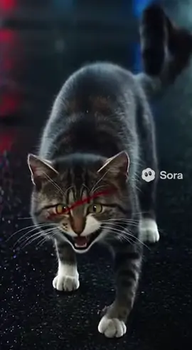 Cat vs T. rex. And gets saved by human #cat #sora2 #trex #fyp #fighting 