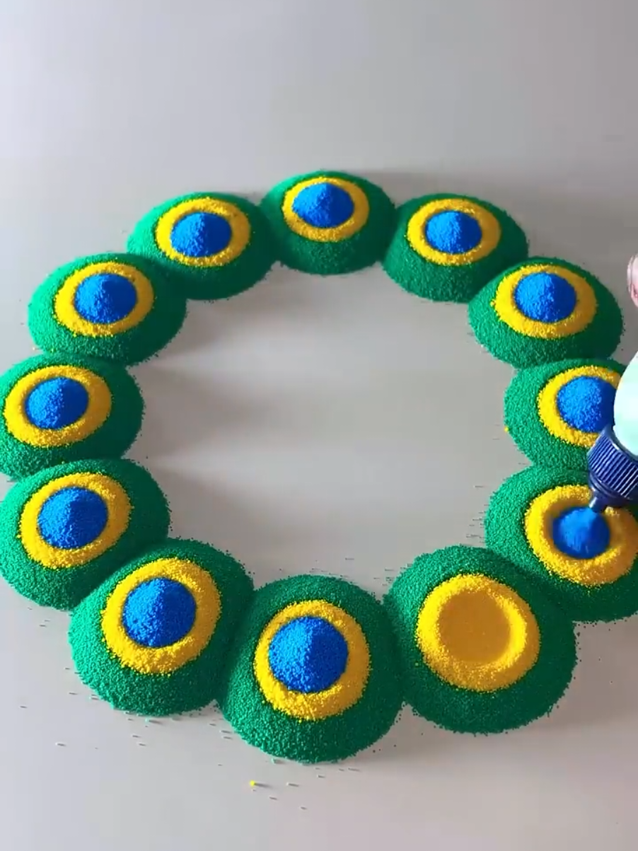 Rangoli design 💫#tihar #viral #fyp #trending 