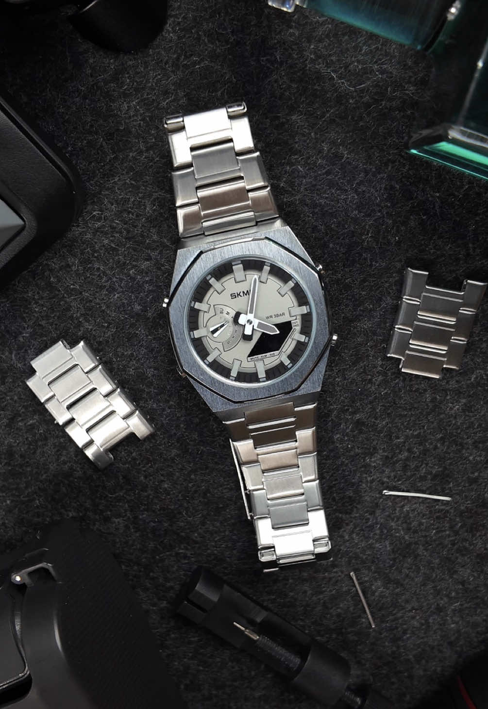 SKMEI jam tangan stainless steel tahan lasak waterproof kemass! 🔥 #skmei #skmeioriginal #jamtangan #jamtanganlelaki #jamtanganstainless 