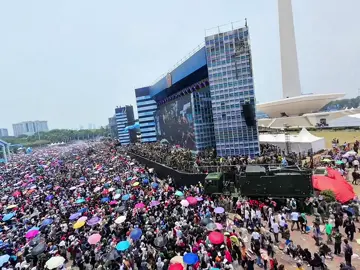 Monas dengan penuh semangatt di HUT TNI ke-80 🇮🇩 • ⛔️Need Permission to Use Drones In This Area • •  • 📌: Monas  #jakarta #monas #monumennasional #huttni #huttni80 