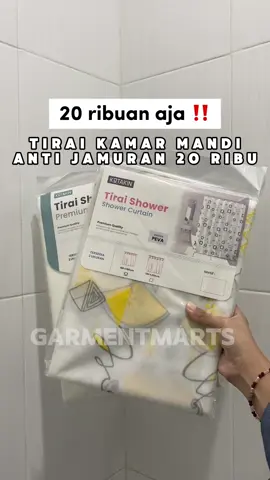tirai kamar mandi anti jamur, 20 ribuan aja🤩👌🏼 #tiraikamarmandi #tiraisekat #showercurtain #tiraishower #tirai 