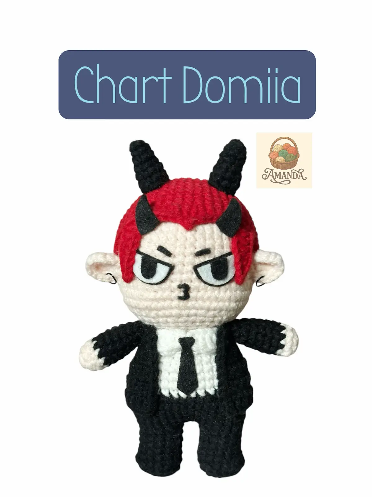 Chart móc linh vật gmmtv Chart móc Domiia #crochet #chart #handmade #gmmtv #Domiia