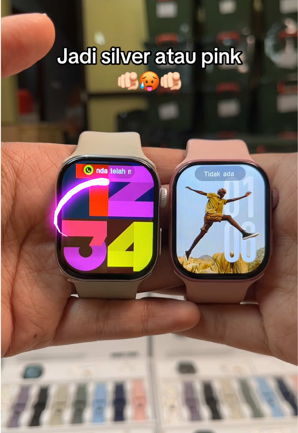 Bingung bgt deh semua warnanya bagusss 🥹 #smartwatch #jamtanganpria #jamtanganwanita #jamtanganpintar #fypシ 