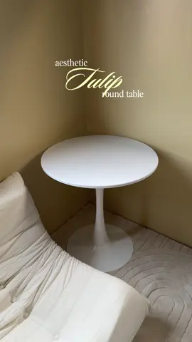 aesthetic tulip round table ✨ #tuliproundtable #roundtable #whitetable #aesthetictable #table 