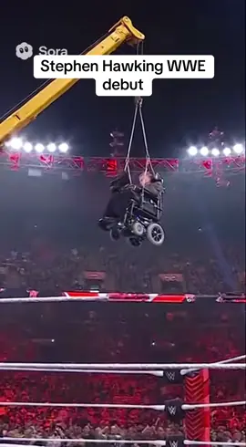 Stephen Hawking takes a chance at the heavyweight title #WWE #wrestling #sora #stephenhawking #funny 