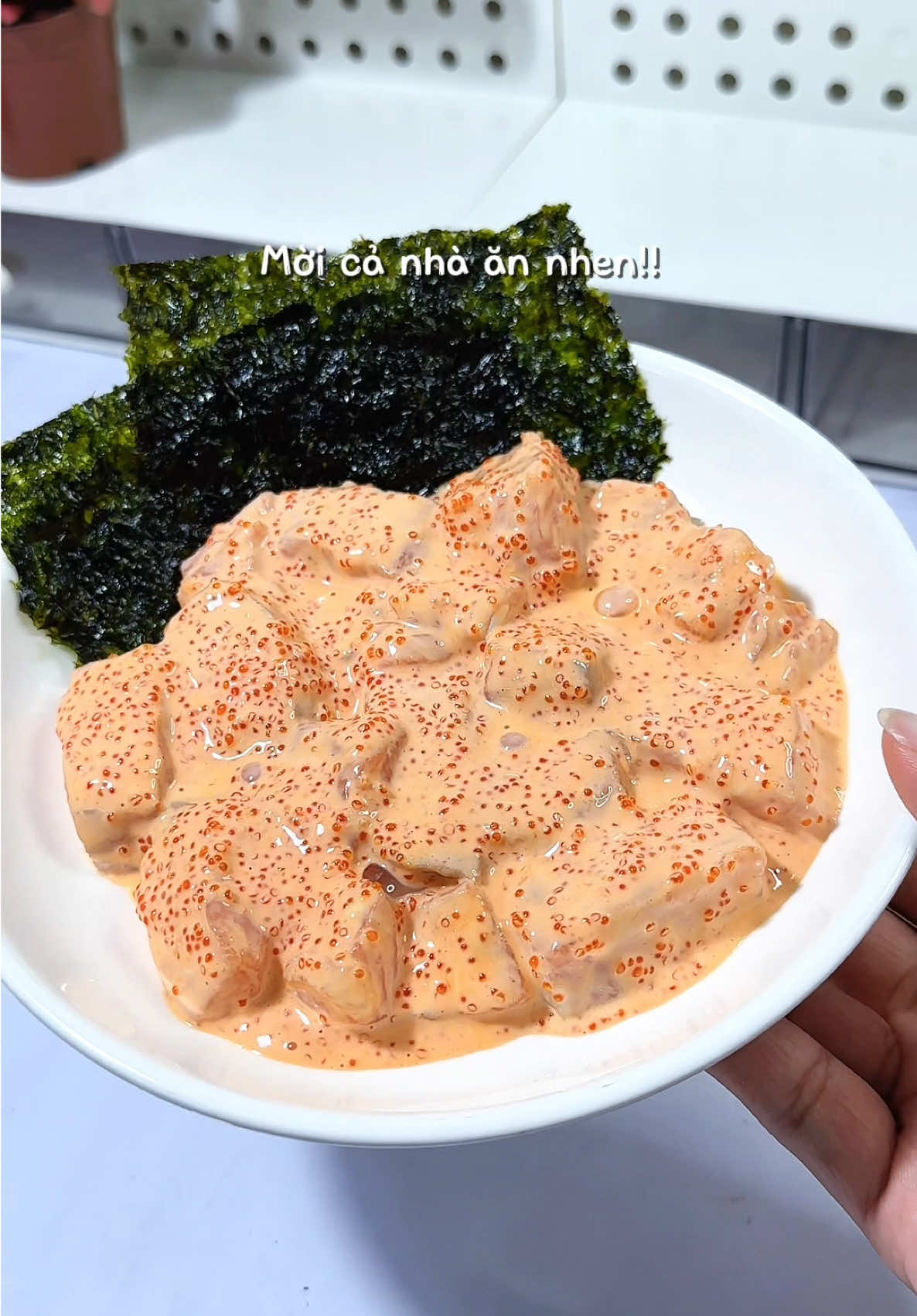 Bắt trend thành công món cá hồi trộn mayo rồi nha 😜 #cahoi #mayonnaise #daohaisan #mukbang #xuhuong 