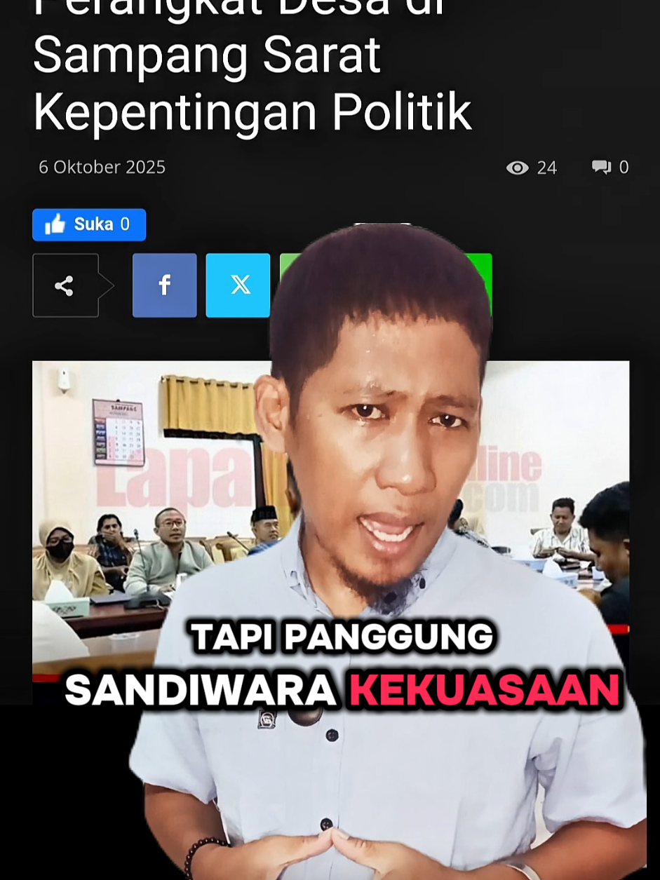 Sajian Politik mentah... #SampangMemanas #CamatKedungdung #PolitikDesa #ReformasiSetengahHati #SuaraRakyatBukanBidanKepentingan 