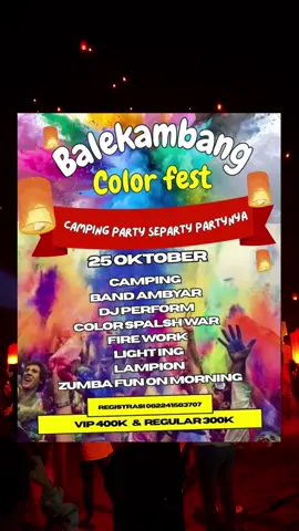Untuk Oktober Kalian guys!!! Yuk Buruan Daftar!! Jangan Lama-lama Keburu Kuota Full guys!! #balekambangbeachmalang #malanghits #jatim #BalekambangColorFest #malang 