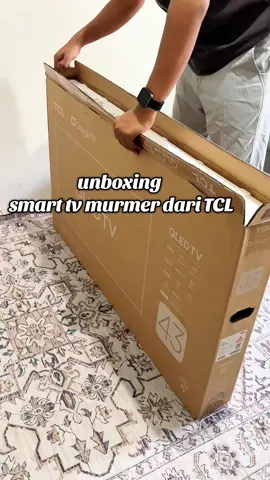 alhamdulillah masyaallah kebeli tv murah meriah tapi udah baguss poll terimakasih 🥹🤏#tcl #tv #smarttv #tvmurah #fyp 