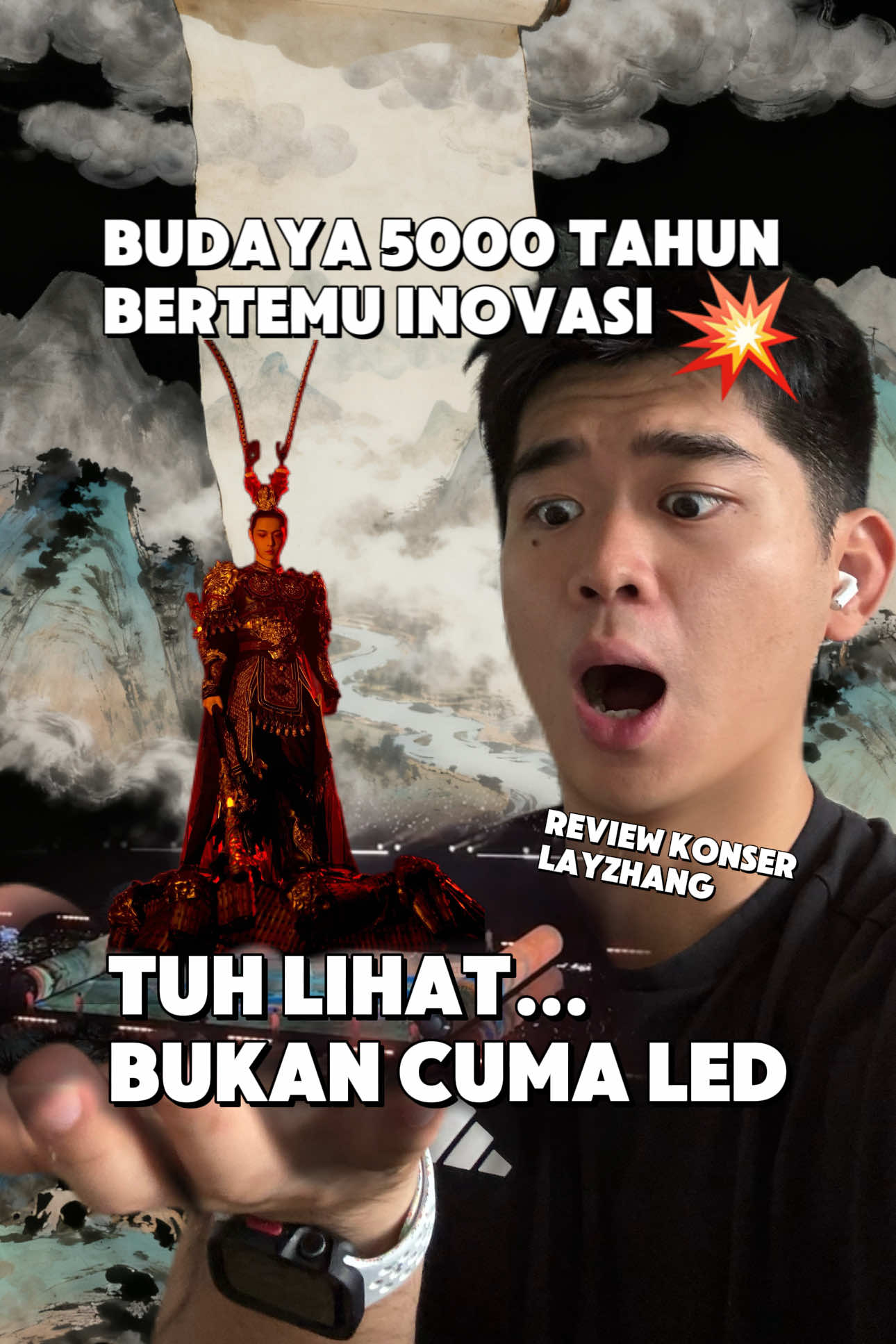 Konser Lay Zhang meng-upgrade budaya China 5000 tahun lalu ke masa depan. Dari sutra ke LED, dari kuas ke kode. Dia bisa sekeren itu, karena mereka nggak lupa sama budayanya. Justru mereka bikin budaya itu hidup lagi — dengan cara yang modern. 🔥 #fyp #layzhang #concert #china 