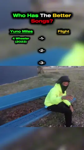 Who Makes The Better Songs 🔥? Yuno Miles and FlightReacts have been taking over the meme rap section for some years now each finding a viral goofy resurface every tiktok year #yunomiles #flight #songs #rapbattle #4wheeler 