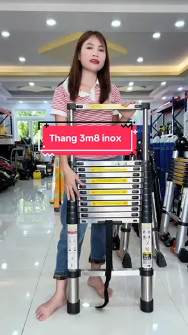 Thang inox 3m8 cho anh nào cần nha, thang dày dặn, bền bỉ có bảo hành và giá tổng kho nhà SUMIKA #nhacuadoisong #myvo90 #xuhuong #sumika #thanginox 