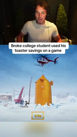 Broke college student used his toaster savings on a game  #streamer #streaming #fyp 