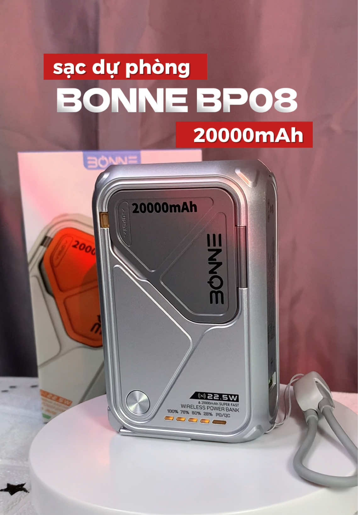 Sạc dự phòng BP08 20000mah #sacduphong #bonne #bonnebp08 #sackhongday #20000mah 