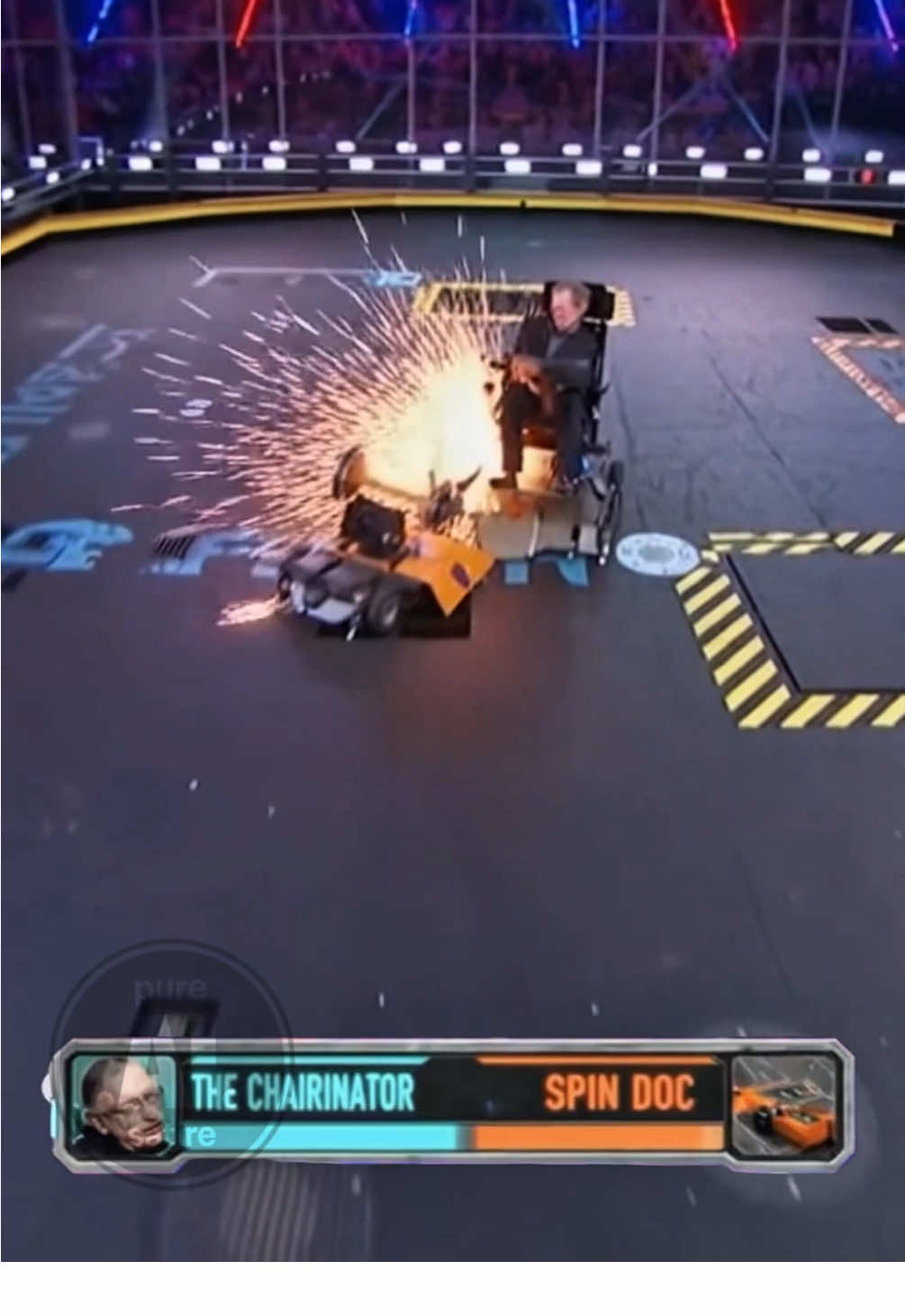 Hawking the beast is going wild on Battlebots 🦾🤖 #stephenhawking #fyp #ai #sora #darkhumor 