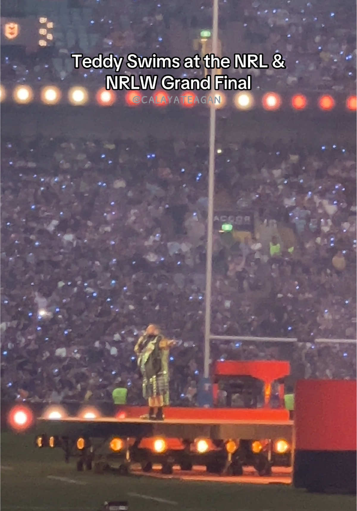 Part 2 of 3 of Grand Final day - @Teddy Swims performing😍  #teddyswims #nrlgf #nrltok #nrlwgf #teddyswimsaustralia 