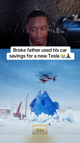 Broke father uses his car savings for a new Tesla 😭🙏🏿 #fyp #streaming #streamer 