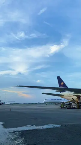 Momen 5 pesawat dalam satu frame✈️✈️ #turkishairlines story wa di bandara. CGK bersama senja 