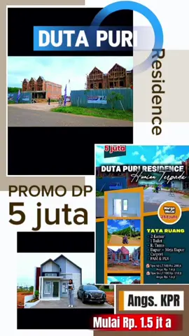𝐃𝐔𝐓𝐀 𝐏𝐔𝐑𝐈 𝐑𝐄𝐒𝐈𝐃𝐄𝐍𝐂𝐄 Jl. Tl. Kepuh Depan Villa 3D Stable - Gandus Palembang Kesempatan !!! PUNYA 🏠 KOMERSIL  TERMURAH Tipe 46 & 54  [Luas Tanah 8x12.5 m]  BUDGET IRIT.  Tepat depan Villa 3D Stable Gandus Palembang : 1. DP cuma 5 juta 2. Angs. KPR. T.45 LT.100     Rp. 1.5 jt an    ▪️Di dalam Cluster            [belakang 🏠Tipe 54] 3. Angs.KPR  T.54 LT.100          Rp. 1.6 jt an    ▪️ Di sepanjang kiri          kanan Jalan Utama          15 m - 9 m 4. Tata Ruang :     ▪️ R. Tamu/Keluarga.          2 Kamar.    ▪️ 1 Toilet Closet Duduk          + Shower    ▪️ Dapur + Meja Dapur    ▪️ Carport + Taman          Teras 5. DIJUAL:       3 Unit Ruko Bisnis 2 lantai.      Ukuran 6x 14 m    Segera HADIR ALFAMART    𝐃𝐔𝐓𝐀 𝐏𝐔𝐑𝐈 𝐑𝐄𝐒𝐈𝐃𝐄𝐍𝐂𝐄    Des.2025 6. Khusus bagi Pembeli Polri     DP Rumah dari PUM      DP 🏠 Asabri. 7. Kawasan berkembang dan    dekat:  ▪️Akses TOLL KAPAL       BETUNG  ▪️Akses TOLL Sukarno       Hatta/Musi 2/Demang  ▪️Daerah Bukit. Poligon.       Gandus. Tl.kepuh. &       Tj.barangan  ▪️RSUD Gandus.        Kantor Kec.  Gandus   &       Pemerintahan.       Sekolah2.       Raider Yon 200/Bn. 𝐁𝐞𝐥𝐢 🏠 𝐇𝐮𝐛𝐮𝐧𝐠𝐢 : 𝐃𝐞𝐰𝐢𝐞 KPR Polri. TNI. PNS. PPPK. & Umum 📲𝐖𝐀. 𝟎𝟖𝟓𝟏 𝟔𝟕𝟓𝟗 𝟓𝟒𝟒𝟔 #fyp #rumah #rumahdijual  #palembang 