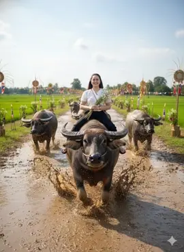 วันออกพรรษา ขอขี่ควายไปวัดก่อนนะ #วันออกพรรษา 