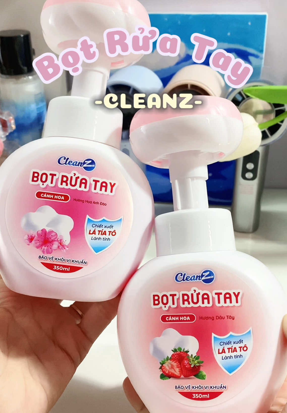 Bọt Rửa Tay Hình Hoa Cleanz #cleanz #ruatay #suckhoe #trending #xuhuong 