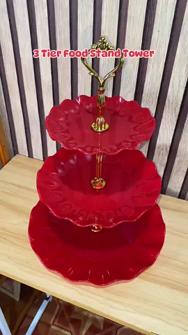 3 TIER FOOD STAND TOWER. Pwedeng lagayan ng mga fruits and dessert.
