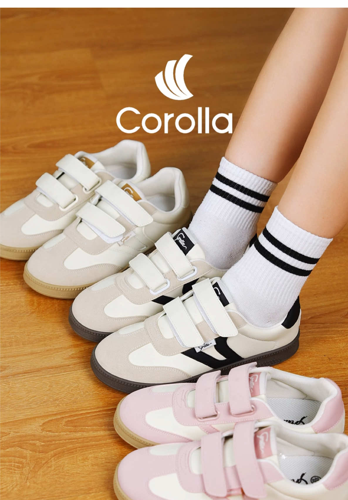 บอกตรงๆว่ารุ่นนี้คือน่ารักมาก เป็นรองเท้าผ้าใบแบบไม่มีเชือกรองเท้า  รุ่นนี้เป็น PU ใส่สบายระบายอากาศสุดๆ ✨🫶🏼 #corollashoes #Thailand #รองเท้าcorolla #รองเท้าผ้าใบ #fyp 