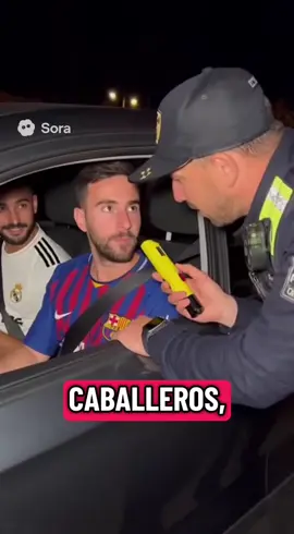Culé responde ESTO en un control de alcoholemia 🤣 #realmadridcf #realmadrid #fcbarcelona #barça #humor 