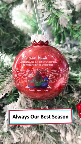 We found the perfect ornament for our trees. Seeing us side by side makes my heart so happy 🥰 #wanderprints #personalized #gifts #Christmas #bestfriend