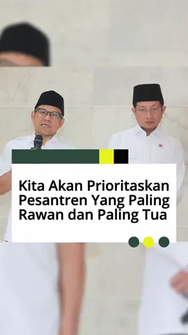 Gus Muhaimin bersama Kementerian Agama sertai kemeterian lain akan bekerjasama menginspeksi bangunan yang rawan dan tua di pesantren-pesantren seluruh Indonesia. #PKB #gusmuhaimin #pesantren @A Muhaimin Iskandar 