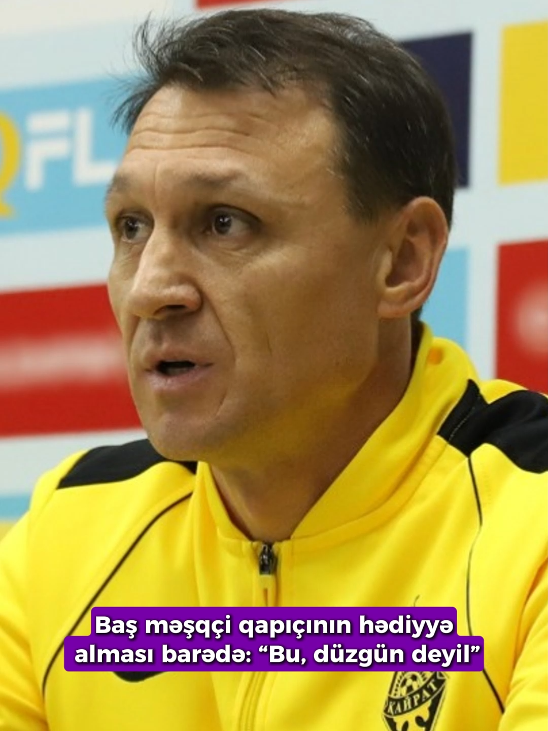 Baş məşqçi Rafael Urazbaxtin “Kayrat”ın futbolçularına verilən hədiyyələrə skeptik yanaşdığını bildirib. #kayrat #realmadrid #hediyye #futbol #idman