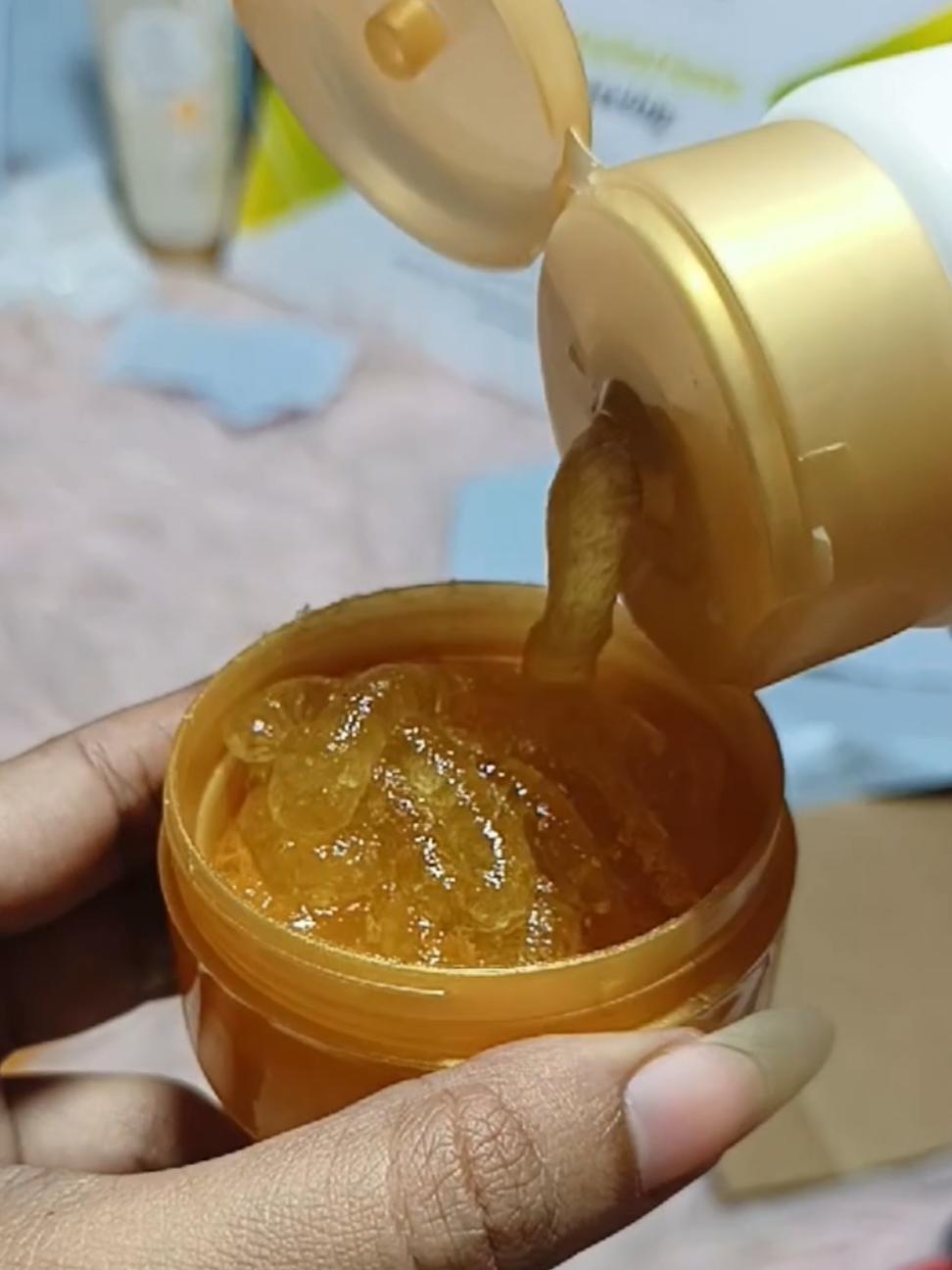 Milk and Honey Gold Sugar Scrub🍯📥 #sugarscrub #milkandhoney #beauty #skincare #fyp 