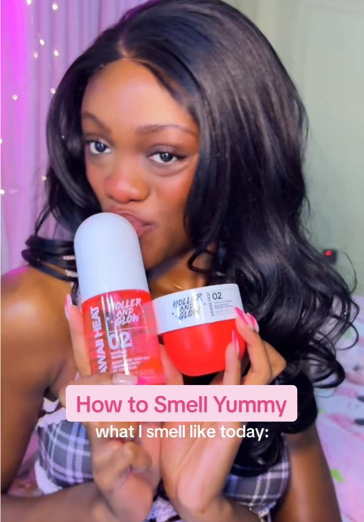 #ad how to smell yummy Vanilla @hollerandglow Hawaii heat vanilla body & hair mist & body butter #hollerandglow #scentcombo #whatismelllike #bodycare  