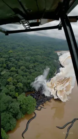 Thousands of Giant Anacondas Slithering in Amazon River?! 🐍😱 #AmazonMystery #GiantCreature #DroneFootage #AmazonRainforest #UnbelievableDiscovery 