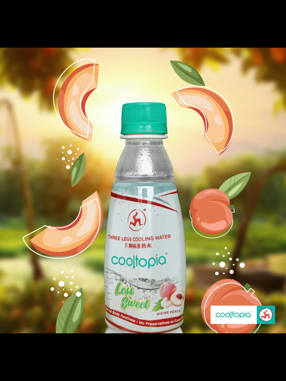 Trusted homegrown goodness, now with a lighter touch. 🍑  Three Legs Cooltopia Peach Less Sweet brings you balance in a bottle — refreshing, smooth, and just right for our weather, or whenever your lifestyle and diet make you prone to body heatiness.  #ThreeLegsBrand #Cooltopia #BalanceInABottle #CoolToGo #BeatTheHeat