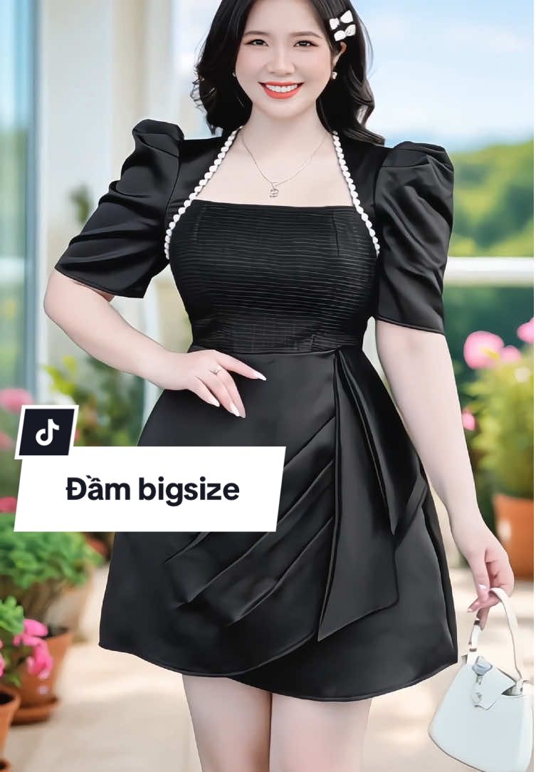 Đầm dự tiệc bigsize, chất tafta lên dáng xinh xắn vào form #damdutiec #damxinh #dambigsize #vaybigsize #xuhuong 