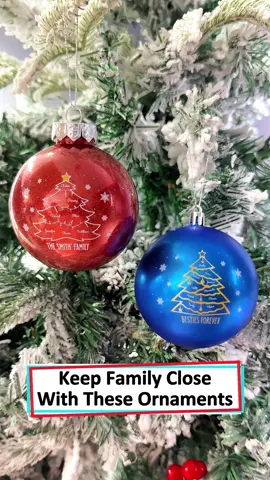 Celebrate the people who make your holidays bright with a personalized family tree ornament 🎄 #wanderprints #personalized #gifts #Christmas #giftforfamily