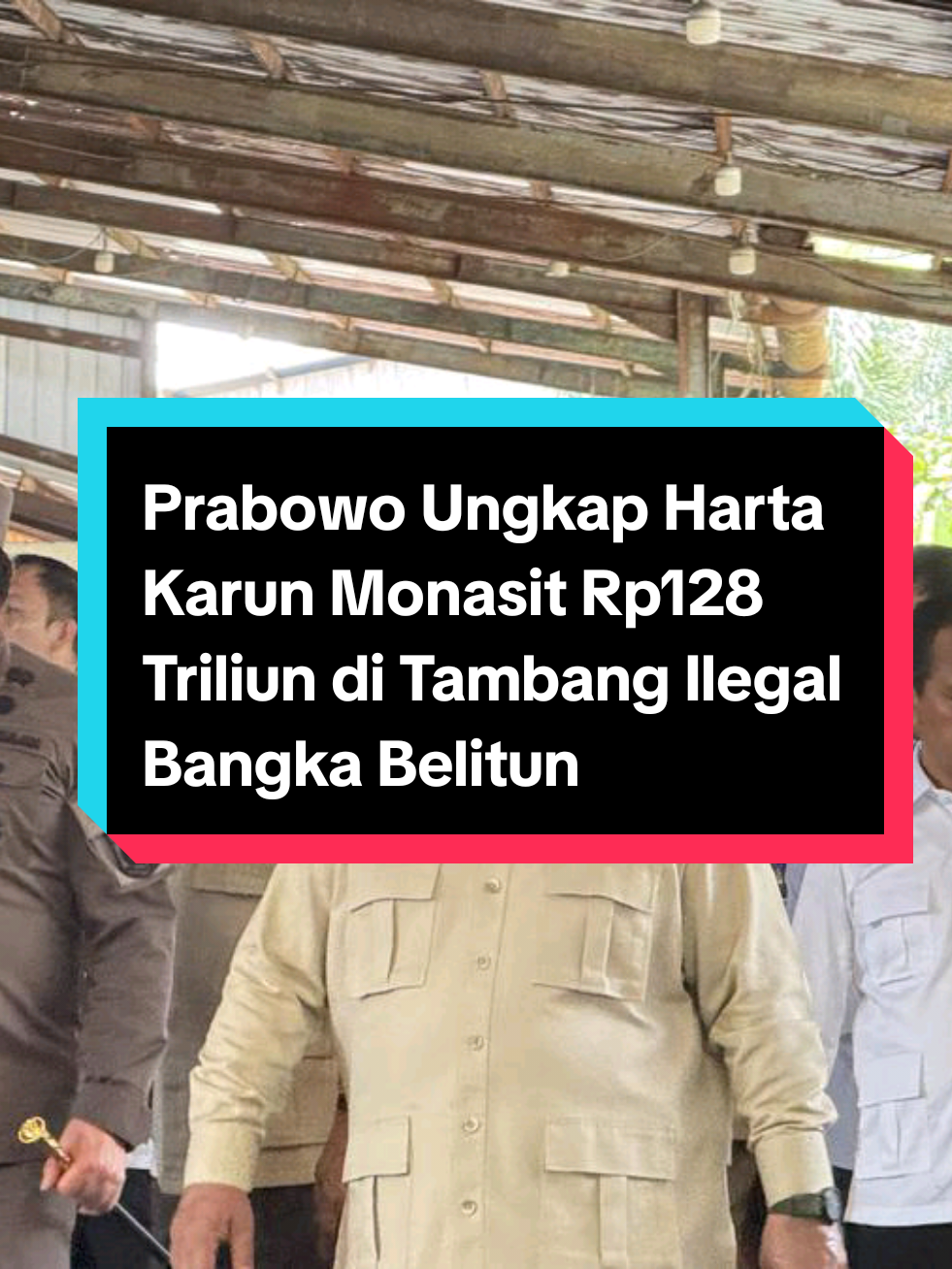 Presiden Prabowo Subianto menemukan kandungan mineral langka monasit senilai fantastis Rp128 triliun di area tambang ilegal Bangka Belitung. Pemerintah berjanji akan menindak tegas pelaku tambang ilegal dan mengamankan kekayaan alam strategis agar manfaatnya kembali ke rakyat. 🇮🇩 #prabowo #tambangilegal #fyp 