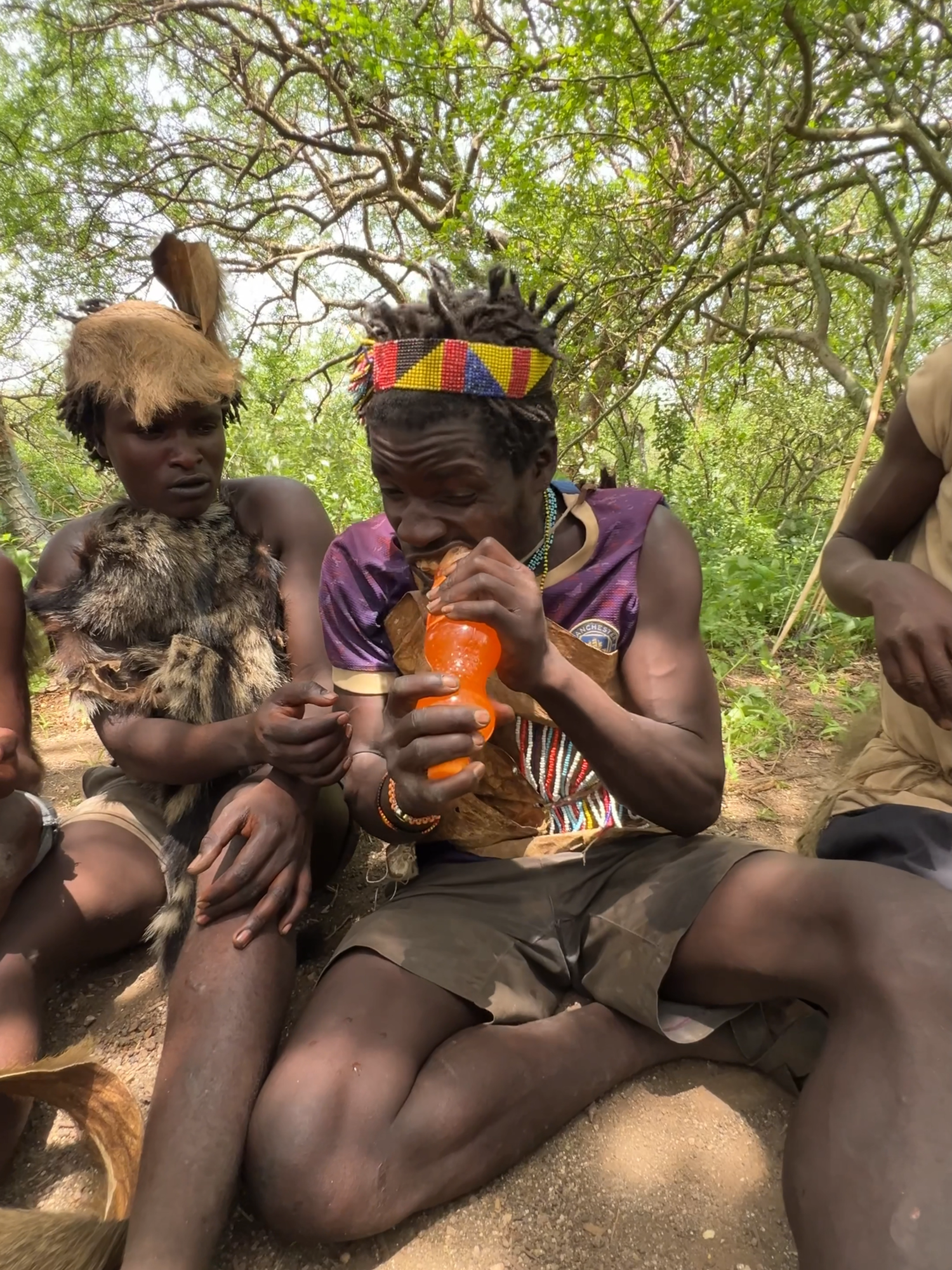 Jungle People Taste cold Drink First Time #africa #hadzabe #tribe